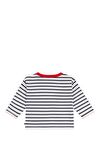 Resim Çok Renkli Çizgili Uzun Kollu Pamuk T-shirt