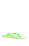 Resim Yeşil Neon Slim Square Glitter Kadın Terlik