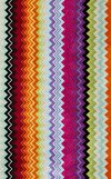 Resim Giacomo T59 - Turuncu Zigzag Desenli Banyo Havlusu 70 x 115 cm