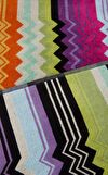 Resim Giacomo T59 - Turuncu Zigzag Desenli Banyo Havlusu 70 x 115 cm