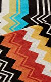 Resim Giacomo 100 - Çok Renkli Zigzag Desenli Banyo Havlusu 70 x 115 cm