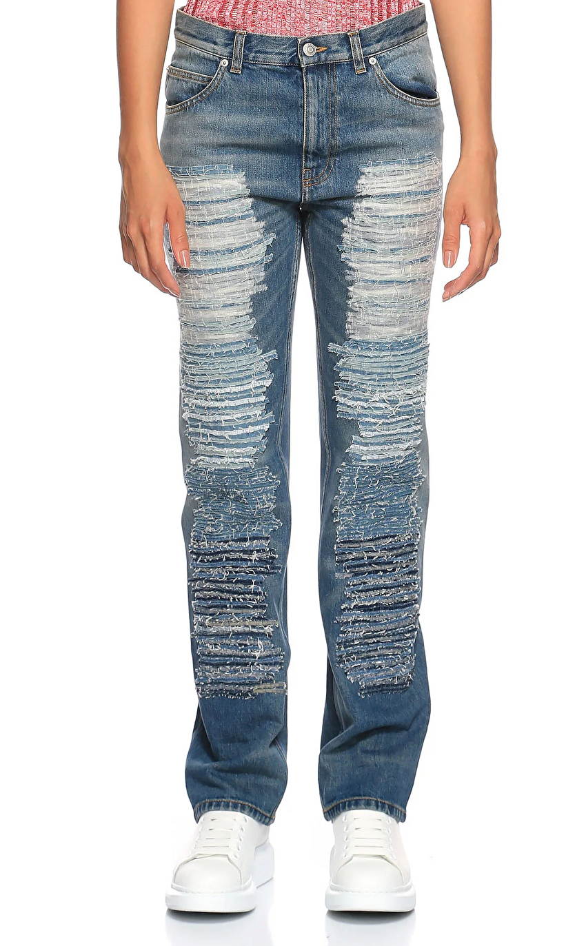 Mavi Pamuk Jean Pantolon - Alexander McQueen | Brandroom