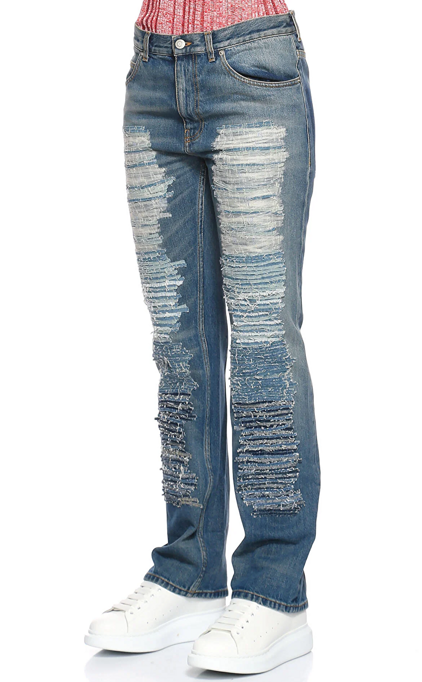 Mavi Pamuk Jean Pantolon - Alexander McQueen | Brandroom