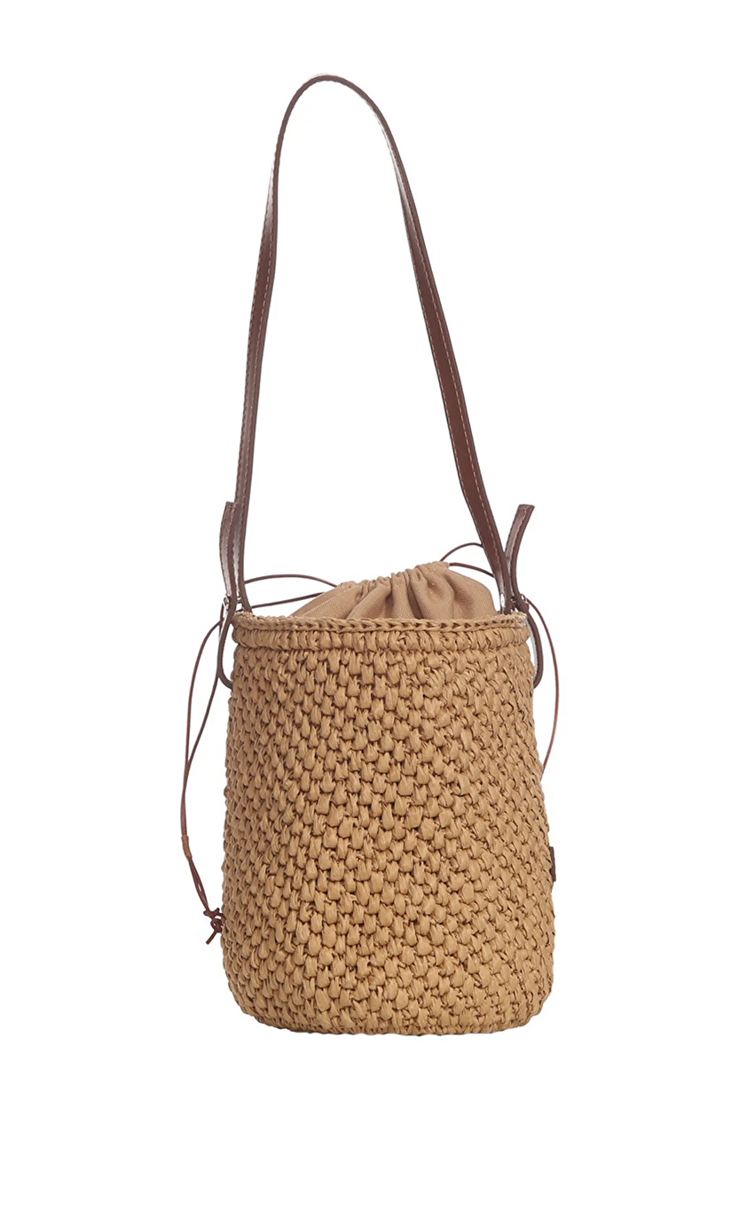Tullaa Camel Hasır Örgü Dokulu Çanta | Brandroom - World Of Fashion